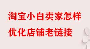 淘寶小白賣家怎樣優(yōu)化店鋪老鏈接